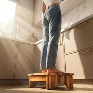 Heavy Duty Acacia Wood <b>Step</b> <b>Stool</b> for Adults and Seniors Wholesale Wooden <b>Step</b> <b>Stool</b> for Bathroom, Kitchen, Garden from Vietnam - Product Image 2