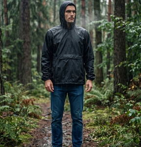 Custom Logo Thick Waterproof Windproof Water Resistant Stand Zipper Jacket Outdoor Sports hiking <b>hooded</b> rain jacket - Product Image 5