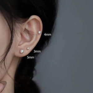 Zhuji High-End <b>Sensory</b> Freshwater Pearl Earrings 3-6mm Flawless Silver Needle Small <b>Light</b> Bulb Design Elegant Ear Hole Jewelry - Product Image 1