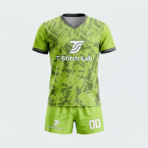 Uniforme de Voleibol para Hombre, Corte Regular, Cuello en V, Estampado Técnico, Manga Corta, Unisex, 100% Poliéster, Secado Rápido - Product Image 1