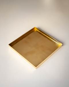 Plateau en laiton artisanal, design traditionnel, plat de service décoratif, vaisselle en métal durable pour la maison, l'hôtel, le restaurant - Product Image 5
