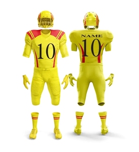Uniformes de football américain personnalisables Blanc Rouge 15 Imprimés par transfert thermique Anti-humidité Séchage rapide Coupe régulière Homme Avant - Product Image 3