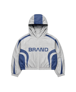 Ensemble de survêtement à capuche et manches longues avec fermeture éclair, style sportif color block, respirant, léger, pour l'été, coupe classique - Product Image 4