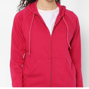 Sweat à capuche zippé en laine tricotée respirante pour femme, style pull en coton texturé, veste polaire – Vente en gros - Product Image 3