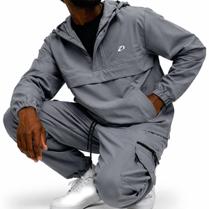 Custom Nylon Windbreaker Tracksuit <b>Men</b> Lightweight <b>Pullover</b> <b>Jacket</b> Cargo Pants Set Outdoor Streetwear Waterproof <b>Jackets</b> & Pants - Product Image 6