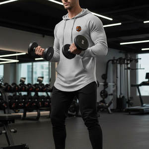 Sudaderas con Capucha Premium para Hombre, Casuales, Sólidas, para Gimnasio y Fitness, Corte Regular con Tela Elástica para Entrenamiento al Aire Libre y de Fuerza - Product Image 4