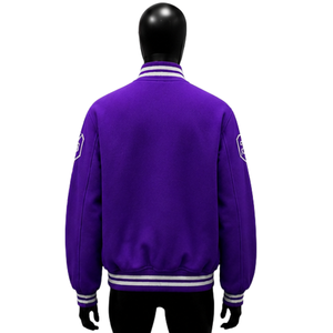 Blouson universitaire décontracté violet pour homme – Coupe régulière, style streetwear, idéal pour l'automne – Veste de mode universitaire haut de gamme, confort optimal - Product Image 2