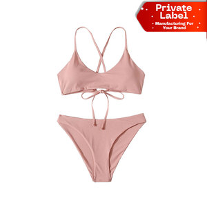 Ensemble de bikini rétro taille haute pour femme, imprimé floral, maillot de bain de plage, vente en gros, OEM personnalisé, ensemble de bikini amincissant pour femme - Product Image 1