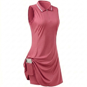 Vêtements de sport rouges de haute qualité pour le golf, sans manches, en Spandex/Nylon, confortables, décontractés, pour l'été, séchage rapide - Product Image 4