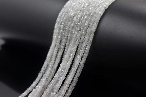 Cuentas Rondelle facetadas de piedra lunar arcoíris Natural 4,5mm arcoíris de fuego para la fabricación de joyas - Product Image 4