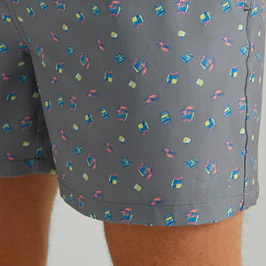 Dernier modèle de short de plage uni à impression numérique, logo personnalisé, taille élastique, décontracté, MOQ 10 pièces, antibactérien, extensible - Product Image 3