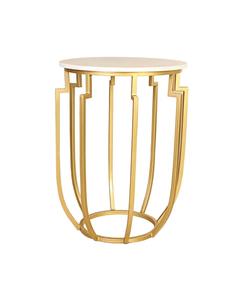 Modern <b>Gold</b> Brass <b>Console</b> <b>Table</b> with Marble Top Contemporary Living Room Accent Furniture - Product Image 1