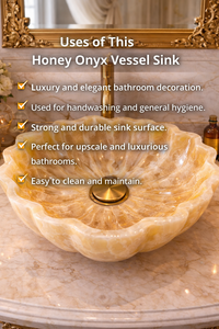 Lavabo de Ónix de Lujo, Lavabo de Baño de Piedra Natural, Lavabo de Ónix Hecho a Mano, Lavabo de Diseño para Baño, Lavabo de Piedra de Lujo - Product Image 6