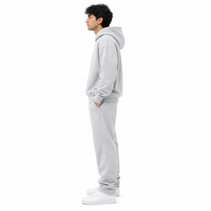 Sudadera con capucha holgada de algodón 100% para hombre, estilo casual, de invierno, con hombros caídos, para entrenamiento, venta al por mayor - Product Image 4