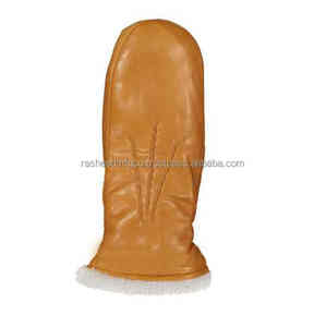 Meilleure qualité 2022 cuir de vachette hommes femmes sport chaud neige Ski mitaines et gants résistant aux intempéries cire Ski mitaines - Product Image 4