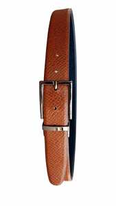 Ceinture en cuir marron et noir avec motifs décoratifs en relief, idéale pour les accessoires de mode western. - Product Image 2