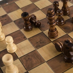 ILAHI's Eco-Friendly Rustic Polished Rectangle <b>Chess</b> <b>Board</b> Game 100% Handmade Pure Wood Animal/Love Style Customized Size <b>Chess</b> - Product Image 4