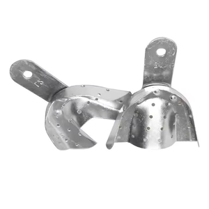 Bandejas de Impresión Dentales de Aluminio Azicon - Juego de Bandejas de Impresión Orales Superiores e Inferiores Perforadas, Ligeras, Reutilizables y Autoclavables - Product Image 2