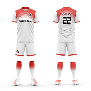 Uniforme de Fútbol Personalizado para Hombre, Más Vendido, con Tela Transpirable y Ecológica, Cómodo, con Nombre y Número del Equipo, Conjunto de Manga Corta - Product Image 1