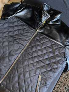 Chaqueta de Invierno Acolchada de Poliéster y Cuero para Hombre, con Cierre, Cuello Alto, Resistente al Viento e Impermeable - Product Image 4