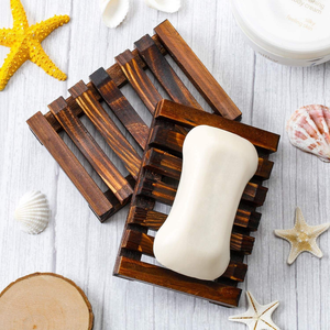 Porte-savon en bois artisanal pour salle de bain, avec drainage pour garder votre savon au sec et éviter les désordres - Product Image 6