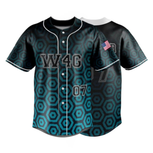 Baseball Jersey Men's Sublimated Geometric Print Moisture Wicking 100% <b>Polyester</b> Short Sleeve Regular Fit Adult All Seasons - Product Image 1