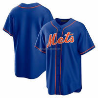 Maillots de baseball personnalisés en polyester respirant 100 %, brodés et imprimés, de haute qualité, pour équipes, style MLB, vente en gros
