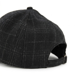 Wholesale Unisex <b>Black</b> Checked Cotton <b>Baseball</b> <b>Cap</b> Adjustable Fit Casual Style Four Seasons Wear - Product Image 5