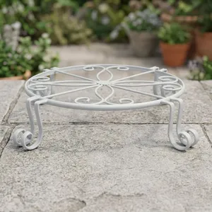 Support de plantes en métal blanc antirouille Gamla, support pour pot de fleurs, pour décoration intérieure, extérieure, maison, jardin, balcon - Product Image 5