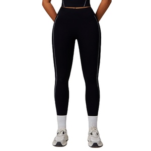 High-Waist Fitness Pants Quick-Drying Spandex Sports Trousers Brushed Tummy-Tightening Butt-Lifting Yoga Design - Product Image 5