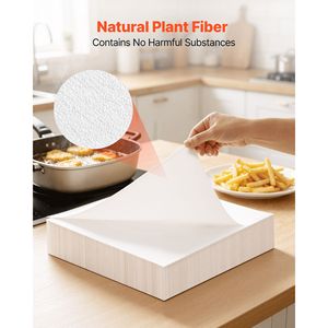 Lot de 100 feuilles de papier filtre pour friteuse commerciale 38/55L – Remplacement pour prolonger la durée de vie de l'huile - Product Image 6