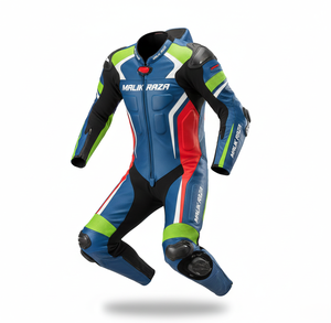 Traje de Motocicleta de Cuero Perforado MALIK RAZA |   Transpirable y de Secado Rápido para Verano |   Corte a Medida Profesional 2026 - Product Image 3