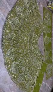 现成的印度设计师Lehenga配Dupatta，乔其纱配亮片刺绣工作派对穿宝莱坞女装 - Product Image 4