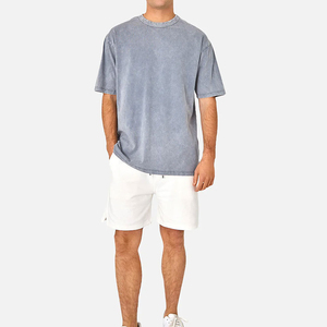 Camisetas Largas de Algodón 100% Personalizadas al por Mayor para Hombre, Estilo Vintage, Lavado Ácido, Tallas Grandes, Ligeras con Logotipo Frontal - Product Image 2