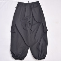 Nouveau Design Noir Réfléchissant Dragon Imprimer Imperméable Neige Ski Pantalon Loose Fit Style avec Cordon de Serrage à la Taille et Élastique Bas