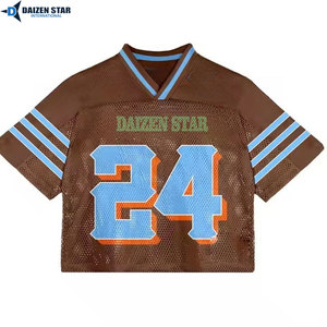 Maillot de football en mesh de haute qualité à manches courtes, imprimé, séchage rapide, respirant, tenue de sport, uniforme d'équipe personnalisé - Product Image 3