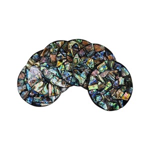 Elegant Shell Inlay <b>Drink</b> <b>Coasters</b> for Home Decor - Product Image 3