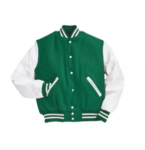 <b>Men's</b> New Fashionable Slim Fit Varsity <b>Jacket</b> Custom OEM Design with Stand Collar Quick Dry for Winter Low MOQ High Street Style - Product Image 3