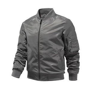 Chaqueta Bomber de Invierno Delgada para Hombre con Logotipo Personalizado, Estilo Urbano, Cuello Alto Engrosado, Cierre de Cremallera, Revestimiento, Tendencia 2026 - Product Image 1