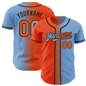 Plain Polyester Baseball Jersey Custom Team Name Short Lightweight Breathable V-neck Button Front Team Sports Uniform <b>Athletic</b> - Product Image 2