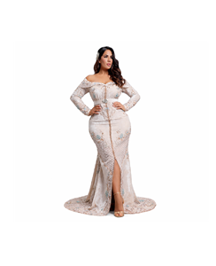 Nouvelle robe caftan de créateur pour femmes, tenue de soirée, robe de mariage, caftan orné de perles de verre et de pierres - Product Image 1