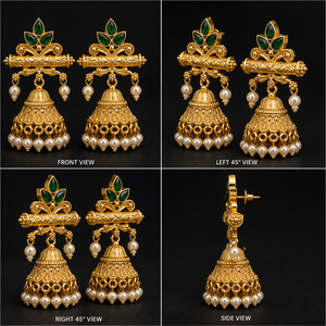Trade Assurance Oxidized Silver <b>Gold</b>-Plated Bohemian Indian <b>Dangle</b> Jhumka <b>Earring</b> for Women Wholesale Supplier Direct Factory - Product Image 6