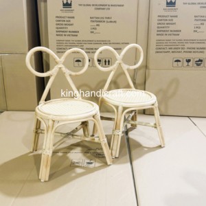 Chaises pour enfants en rotin naturel faites à la main pour événements de location, mariages, fêtes d'anniversaire et mobilier événementiel commercial - Product Image 5