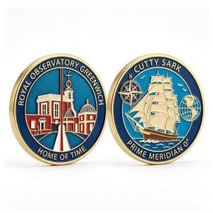 Monedas de Regalo de Barcelona, España, de Zinc Chapado en Oro, con Esmalte Suave, Estilo Antiguo e Imitación Moderna, Personalizadas Directamente de Fábrica - Product Image 4