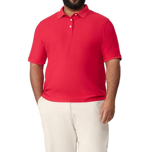 Camiseta Polo para Hombre, Talla Grande, Manga Corta, Color Sólido, Informal, Cómoda, Transpirable, de Algodón, Corte Holgado, para Verano - Product Image 6