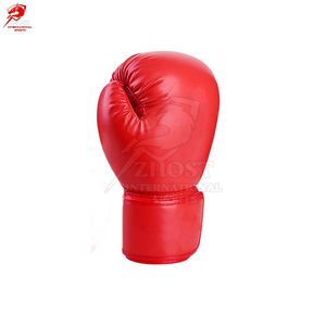 Guantes de Boxeo Rojos de Cuero Personalizados de 12 oz, Guantes de Combate con Cierre de Velcro para Entrenamiento de MMA, Fitness y Deportes - Product Image 3