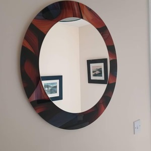 Premium Quality Modern Customized Wooden Wall <b>Mirror</b> Luxury Bone Inlay Handmade Eco-Friendly Durable Home Decor <b>Hanging</b> <b>Mirror</b> - Product Image 1
