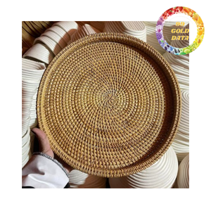 Set de table en rotin fait main pour la table à manger, tapis tissé décoratif, différentes formes et tailles - Product Image 3