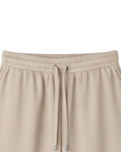 Custom Beige Wide Leg Sweatpants Women Elastic Waist <b>Drawstring</b> Lounge Pants Casual Loose Fit Custom Bulk Manufacturer Supply - Product Image 4