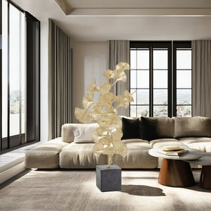 Escultura de Cabeza de Caballo de Aluminio Japandi Hecha a Mano, Figura Decorativa Ecuestre para el Hogar con Base de Madera - Product Image 1